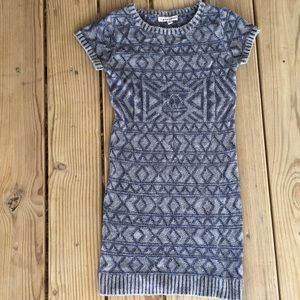 Aztec short sleeve sweater dress